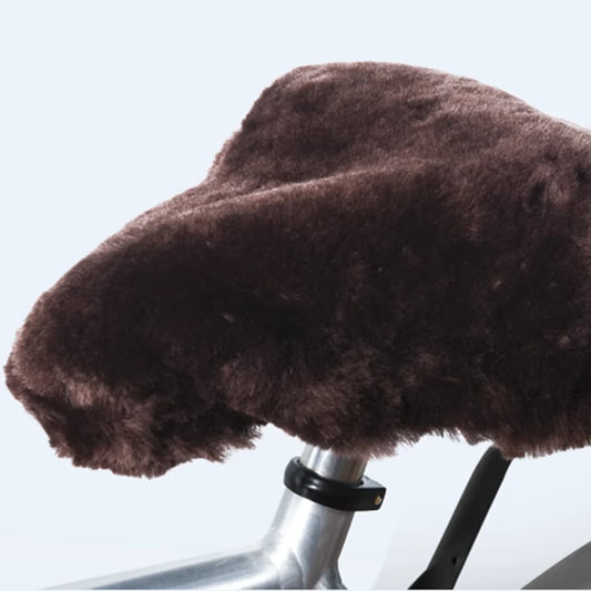 Willex Fietszadelhoes Schapenvacht Bruin