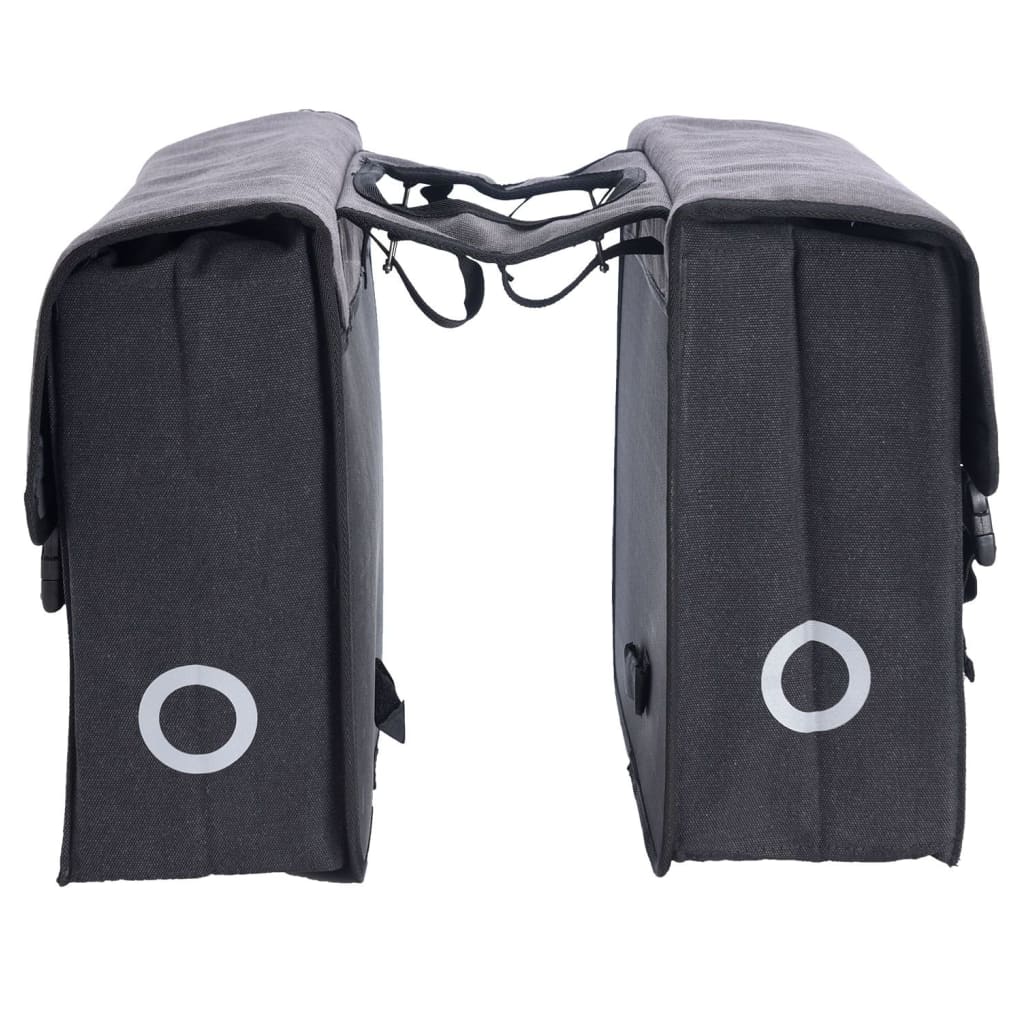 Willex Fietstas Dubbel 101 30 L Canvas Grijs En Zwart