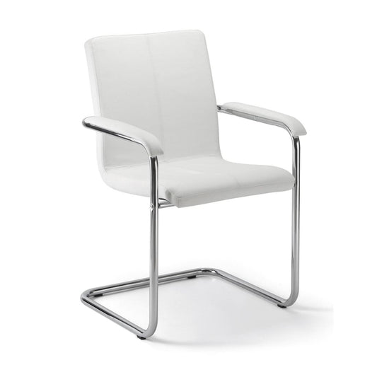 Vergaderstoel S Series Wit Vegan Leer