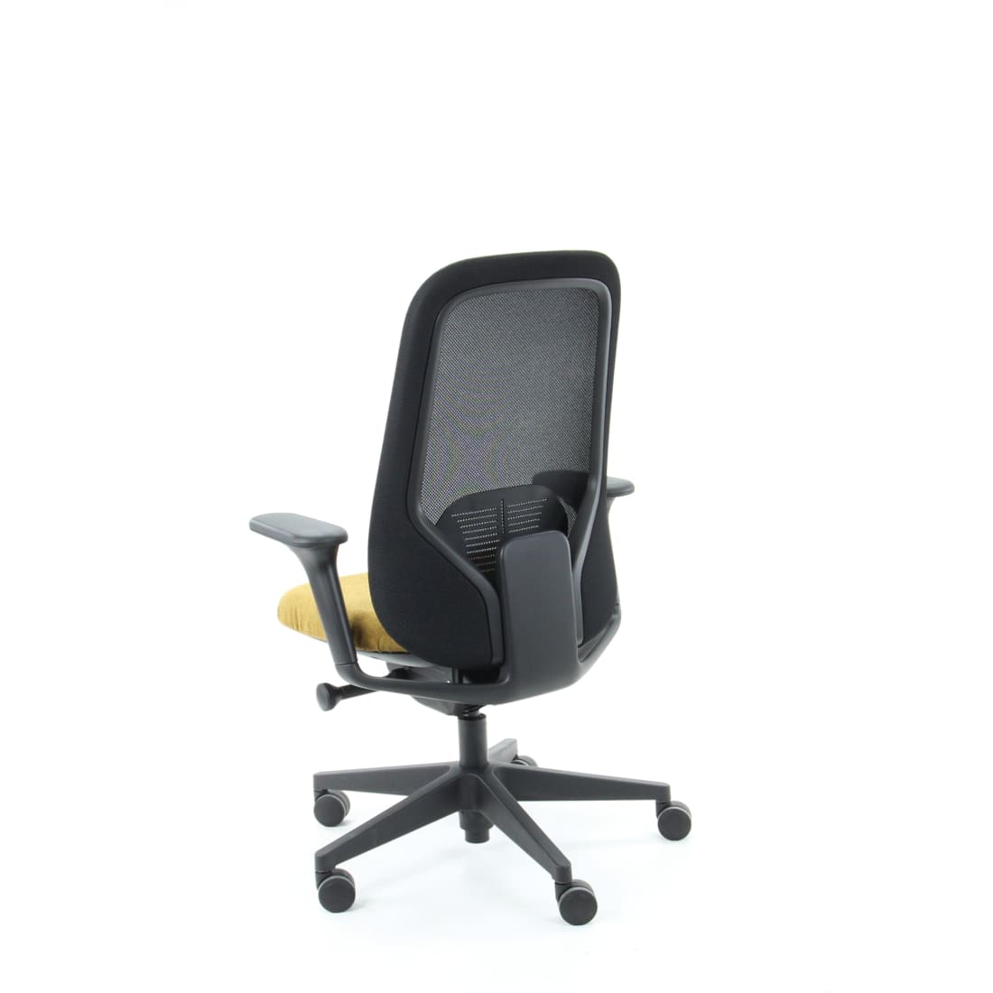 Bureaustoel Nora Mesh Geel Black Edition - Ergonomisch Design Nen1335