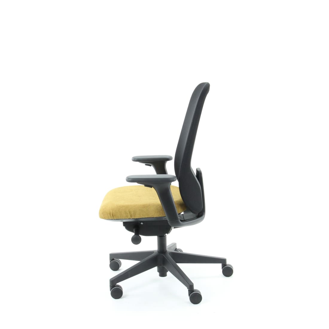 Bureaustoel Nora Mesh Geel Black Edition - Ergonomisch Design Nen1335