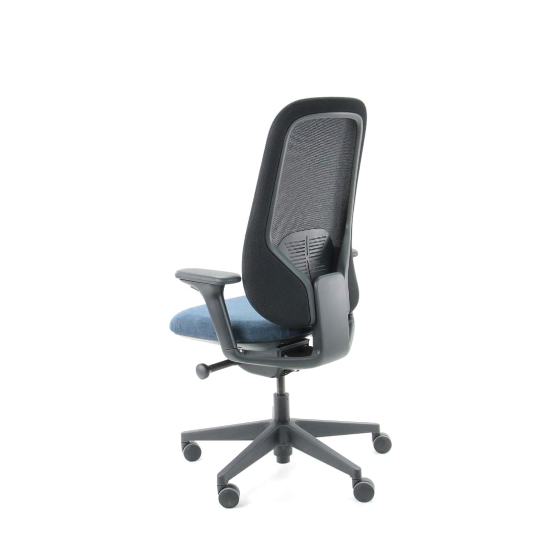 Bureaustoel Nora Mesh Blauw Black Edition - Ergonomisch Design Nen1335