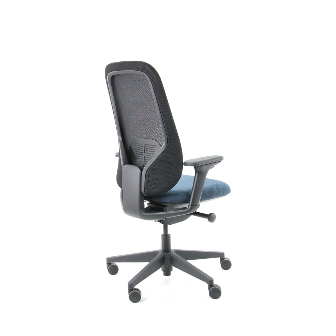 Bureaustoel Nora Mesh Blauw Black Edition - Ergonomisch Design Nen1335