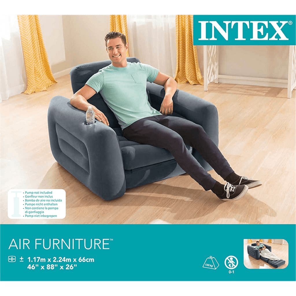 Intex Stoel Uitklapbaar 117X224X66 Cm Donkergrijs