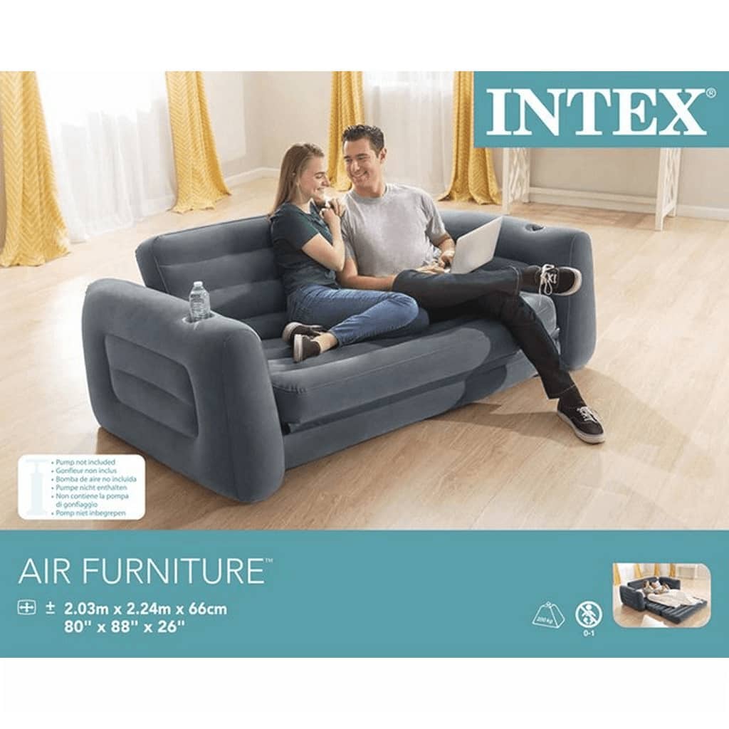 Intex Stoel Uitklapbaar 203X231X66 Cm Donkergrijs