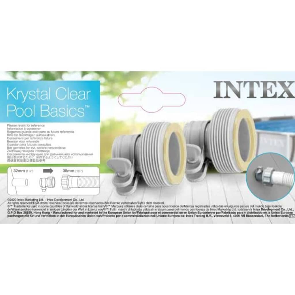 Intex Adapters B 2 St Voor Slangen 32 Mm Naar 38 Mm
