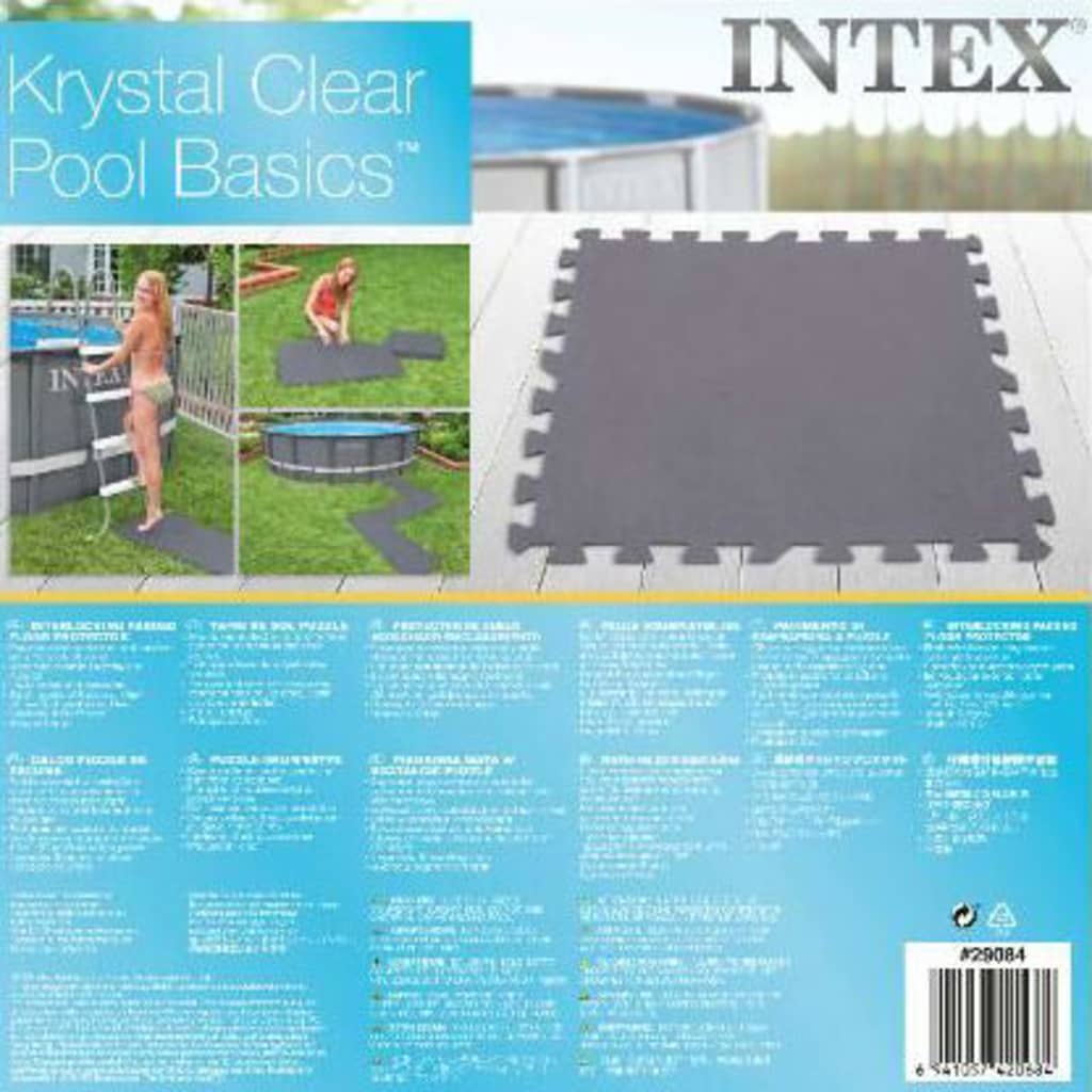 Intex Vloerbeschermers 8 St In Elkaar Grijpend 50X50X0,5 Cm 1,9 M²