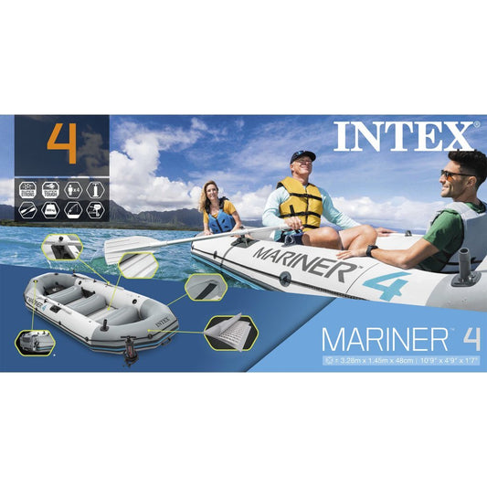 Intex 68376Np Mariner 4 4-Persoons Opblaasboot Set