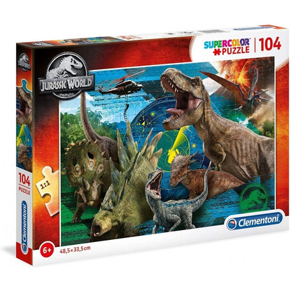 Clementoni Supercolor Puzzel Jurassic World 104 Stukjes