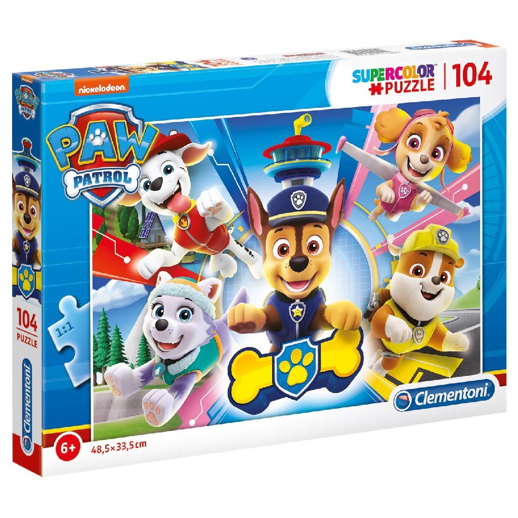 Clementoni Supercolor Puzzel Paw Patrol 104 Stukjes