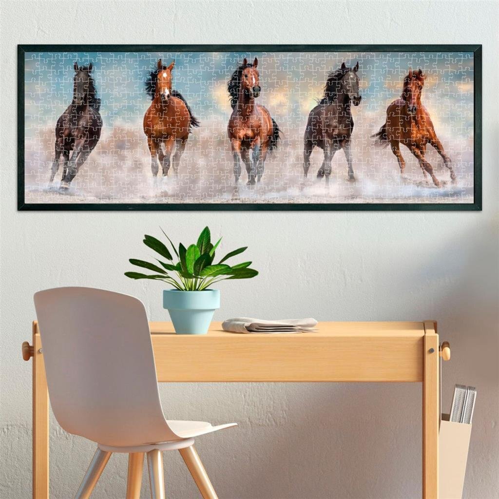 Clementoni High Quality Collection Panorama Puzzel Paarden 1000 Stukjes