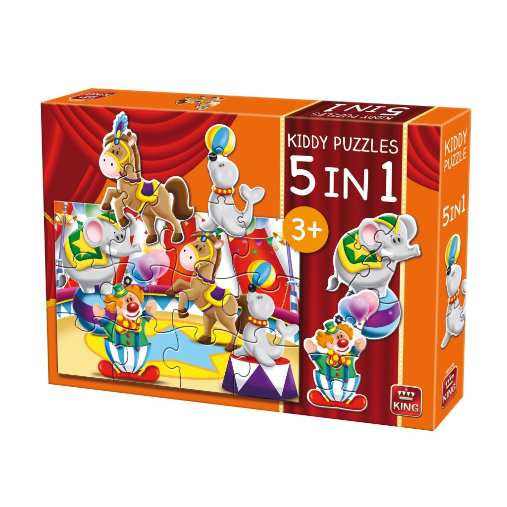 King 5In1 Kiddy Puzzel Circus 30 Stukjes