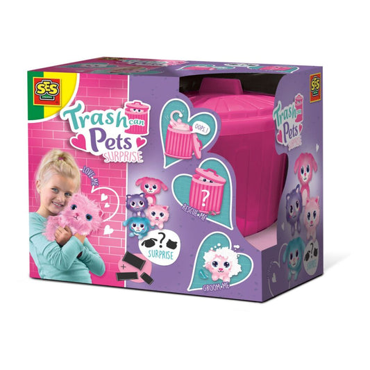 Ses Creative Trashcan Pets Verrassings-Knuffeldier