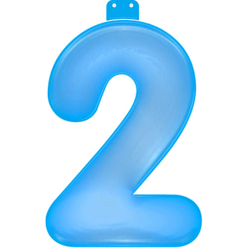 Basic Opblaasbaar Cijfer 2 Blauw 35Cm