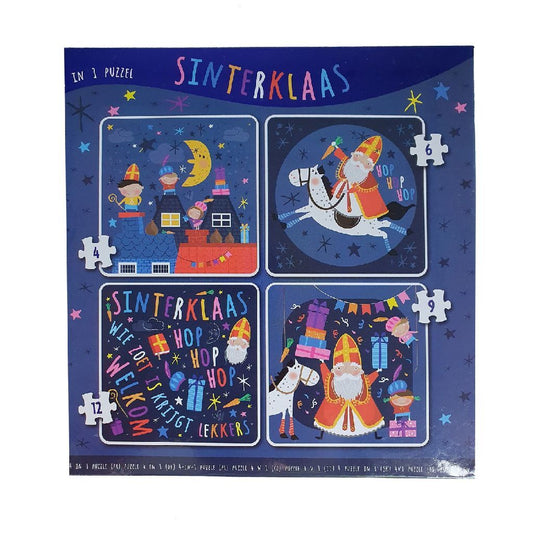 Basic Sinterklaas 4In1 Puzzel 4-12 Stukjes