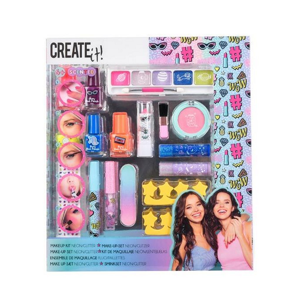 Create It Neon-Glitter Make-Up Set