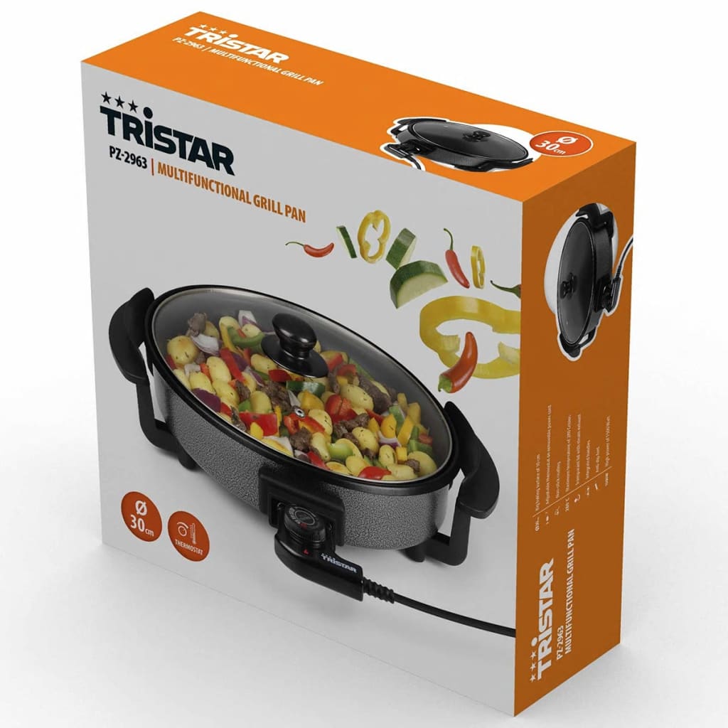 Tristar Multifunctionele Elektrische Grillpan Pz-2963 1500 W 30 Cm