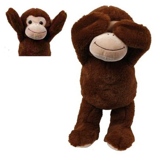 Basic Pluche Kiekeboe Aap Knuffel 33 Cm Met Beweegbare Armen