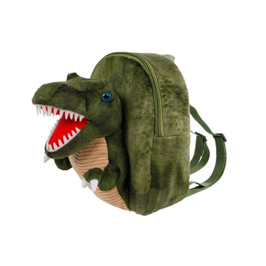 Basic Knuffel Dino Rugzak 26 Cm Groen