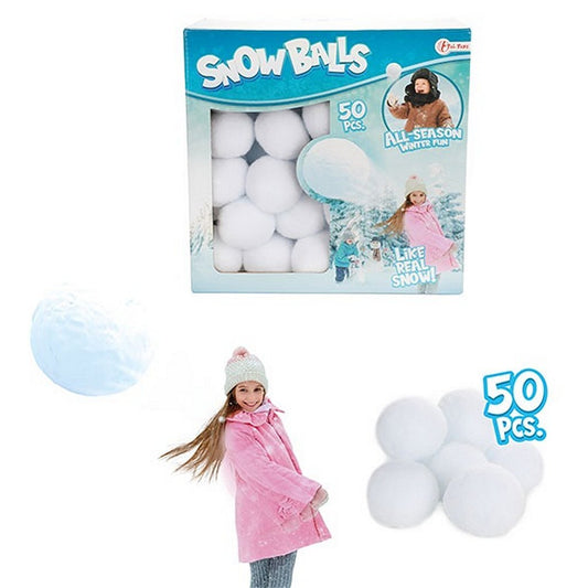 Star Toys Pluche Sneeuwballen 5 Cm 50 Stuks