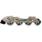 Nijdam Inline- En Ijsschaatsen Combo 35-38 Zwart/Zilver/Blauw 52Sz