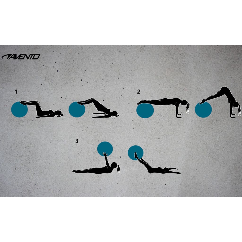 Avento Fitnessbal 65 Cm Zilverkleurig