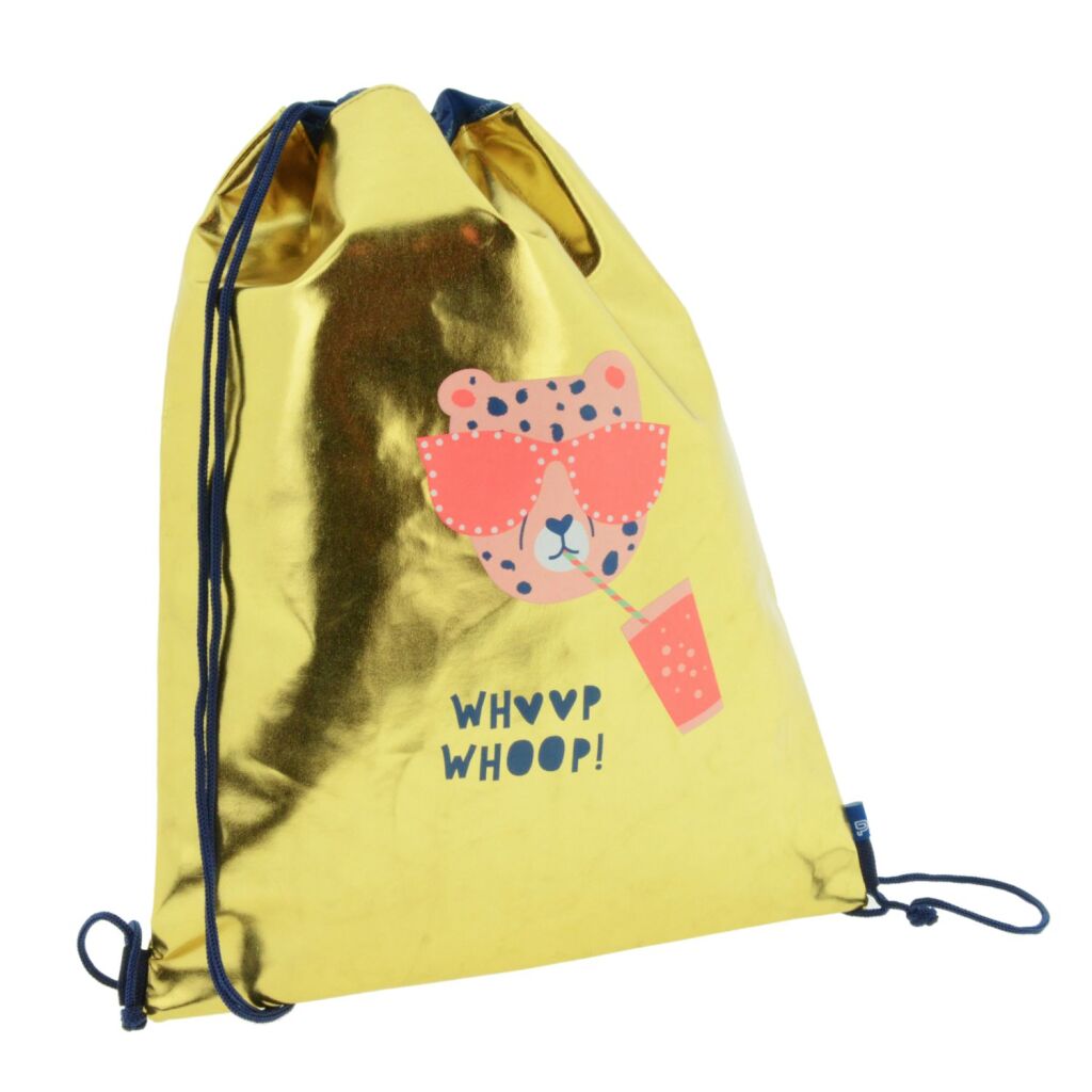 Basic Palms En Pizza Sporttas Cheetah Goud/Roze