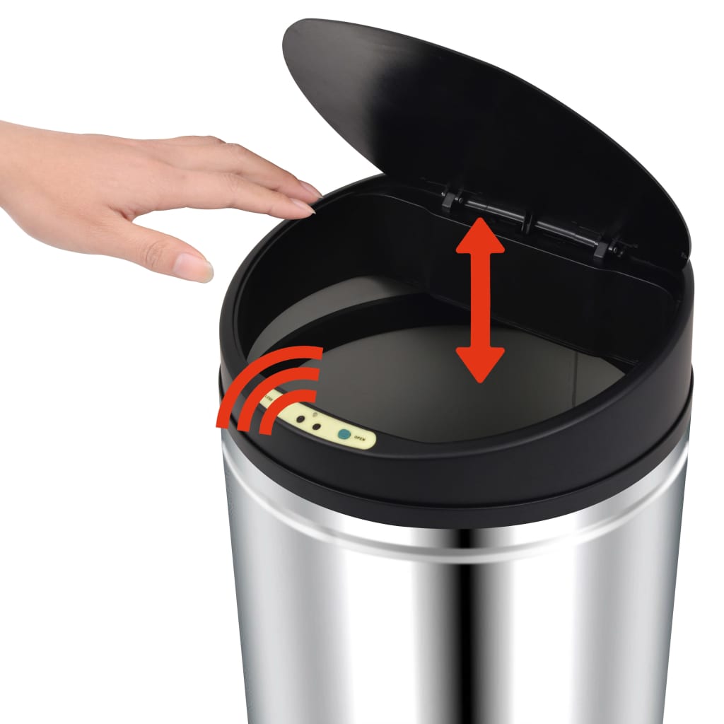 Prullenbak Met Automatische Sensor 42 L Roestvrij Staal