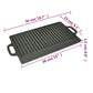 Grillplaat Dubbelzijdig 50X23 Cm Gietijzer