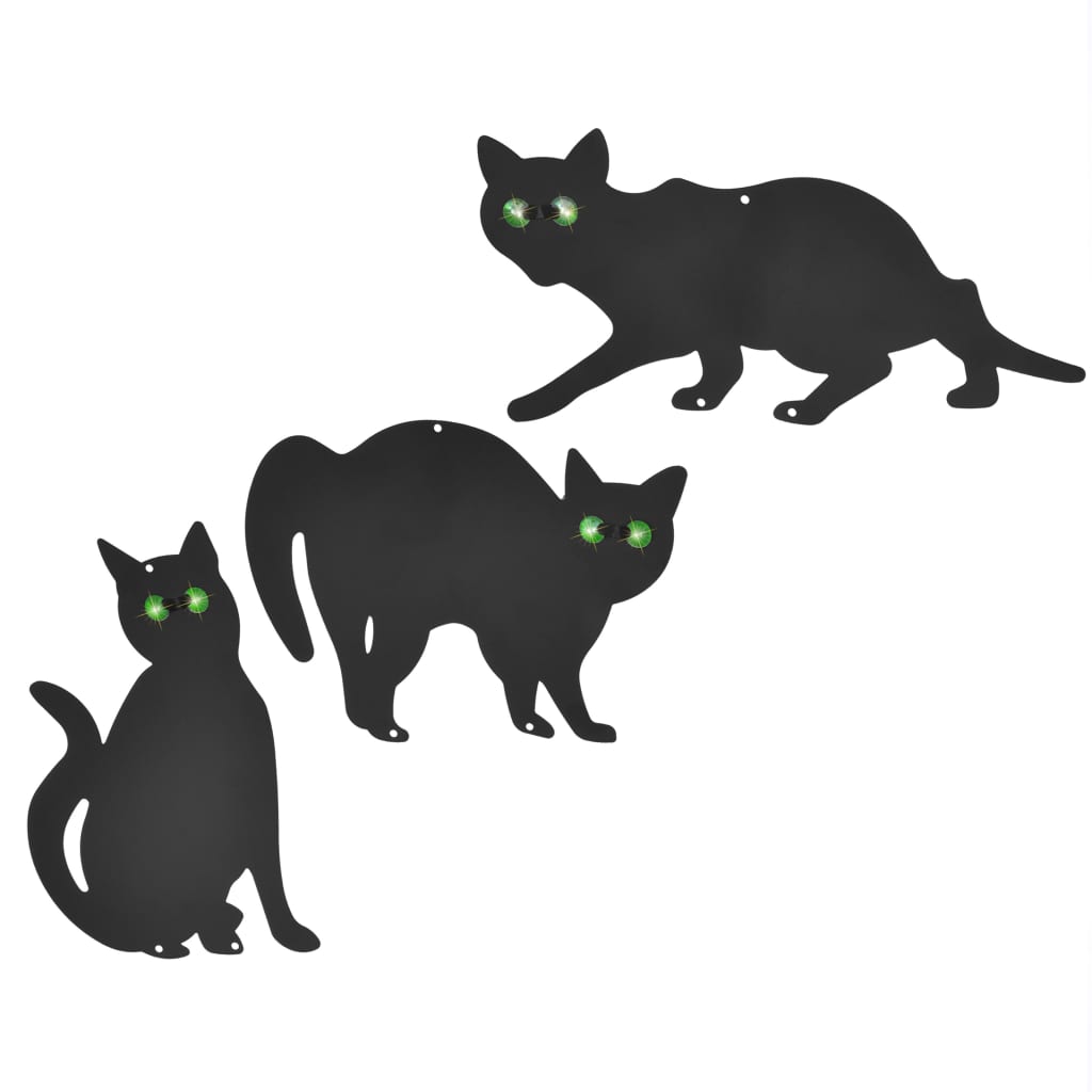 Kattenverjagers Staal Zwart 3 St