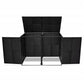 Containerberging Dubbel 148X80X111 Cm Poly Rattan Zwart