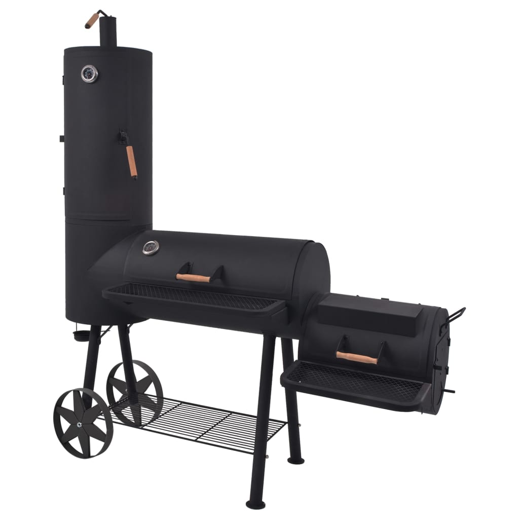 Houtskoolbarbecue Met Onderplank Xxl Zwart