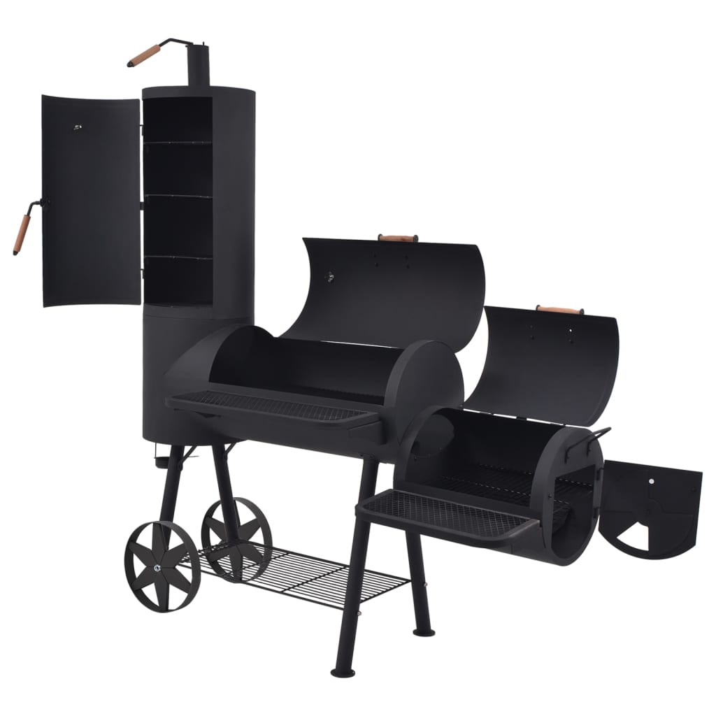 Houtskoolbarbecue Met Onderplank Xxl Zwart