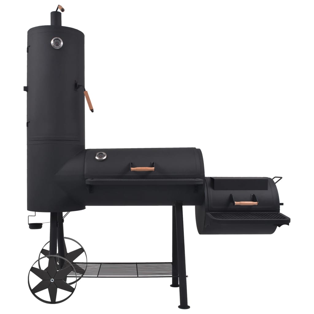Houtskoolbarbecue Met Onderplank Xxl Zwart