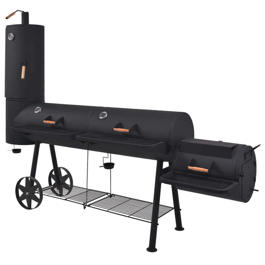 Houtskoolbarbecue Met Onderplank Xxxl Zwart