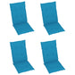 Tuinstoelkussens 4 St 120X50X3 Cm Blauw