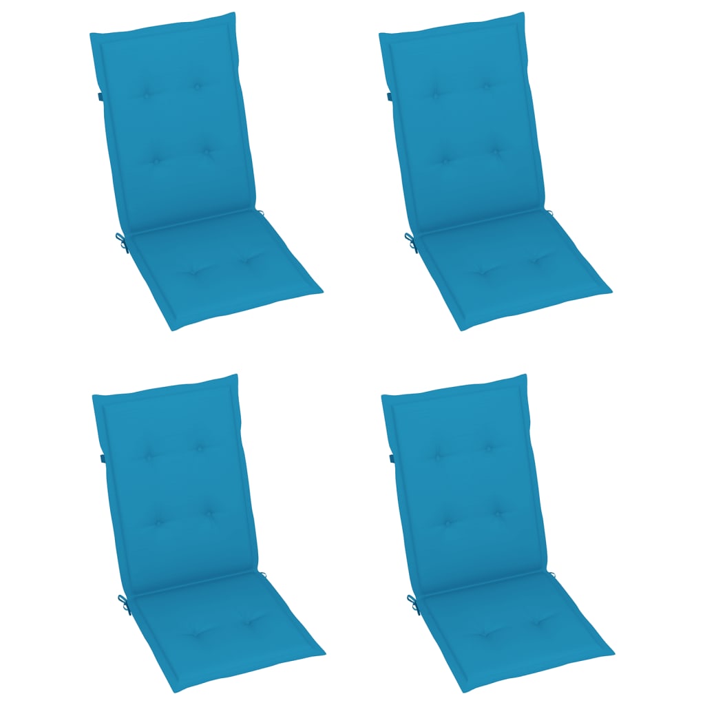 Tuinstoelkussens 4 St 120X50X3 Cm Blauw