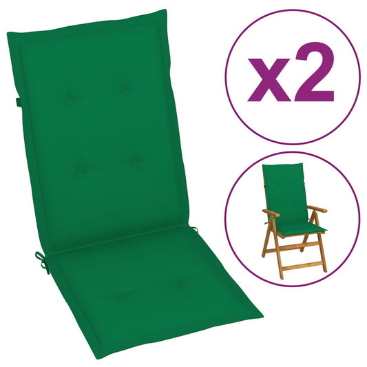Tuinstoelkussens 2 St 120X50X3 Cm Groen