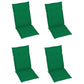Tuinstoelkussens 4 St 120X50X3 Cm Groen