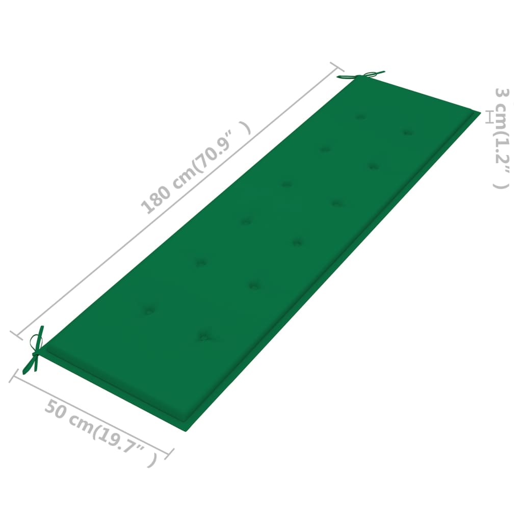 Tuinbankkussen 180X50X3 Cm Groen