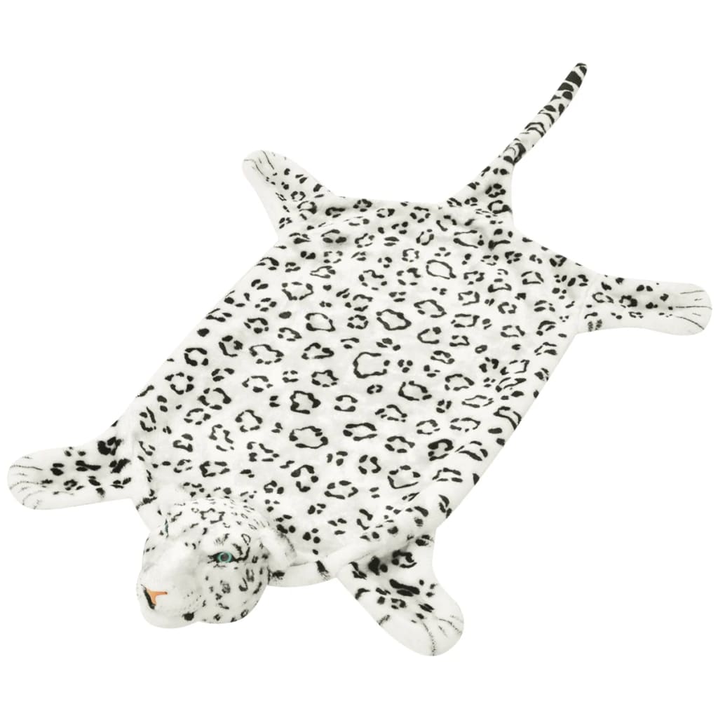 Luipaardvloerkleed Pluche 139 Cm Wit