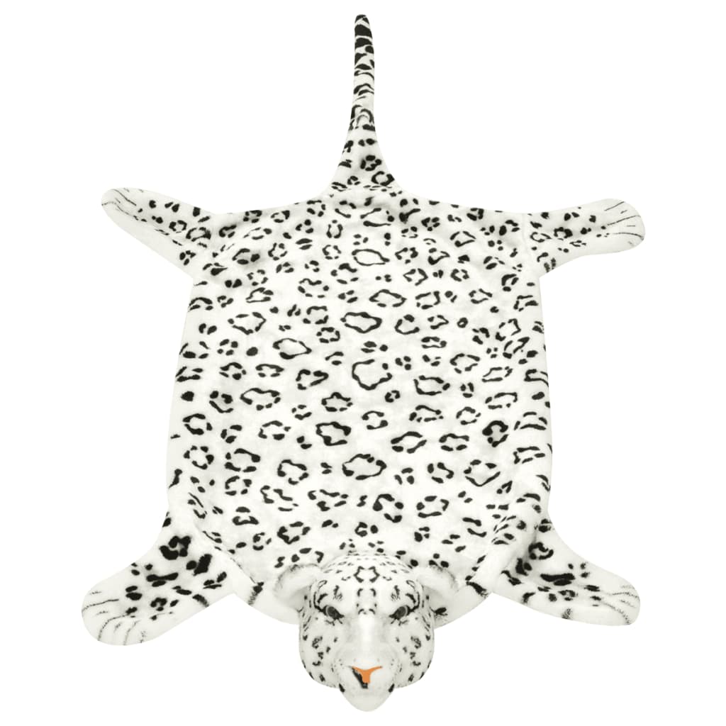 Luipaardvloerkleed Pluche 139 Cm Wit