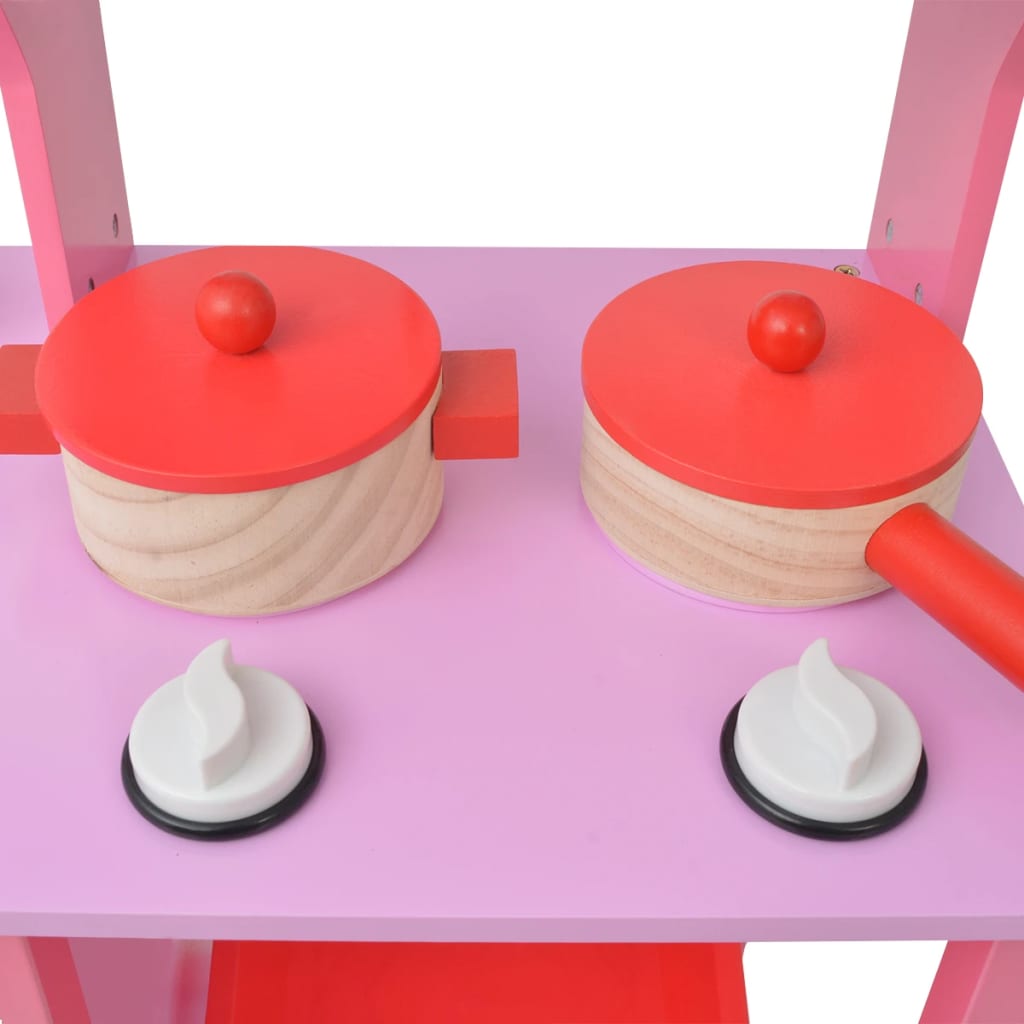 Speelgoedkeuken Roze 60X27X83 Cm Hout