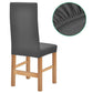 Stoelhoezen Stretch 4 Stuks Grijs Polyester Ribstof