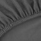 Stoelhoezen Stretch 4 Stuks Grijs Polyester Ribstof