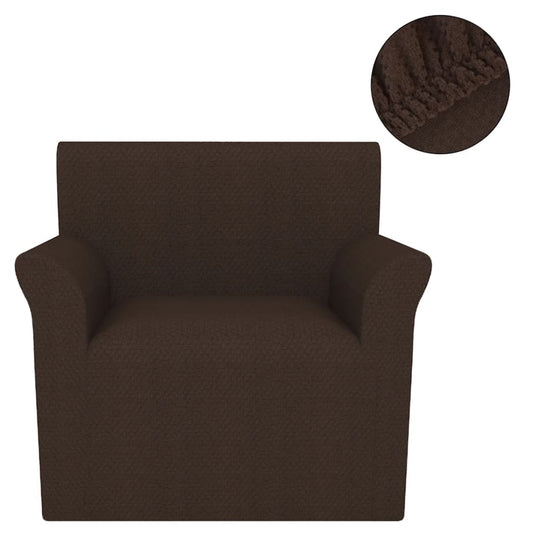 Meubelhoes Voor Fauteuil Stretch Piqué Bruin