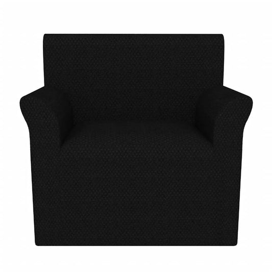 Meubelhoes Voor Fauteuil Stretch Piqué Zwart