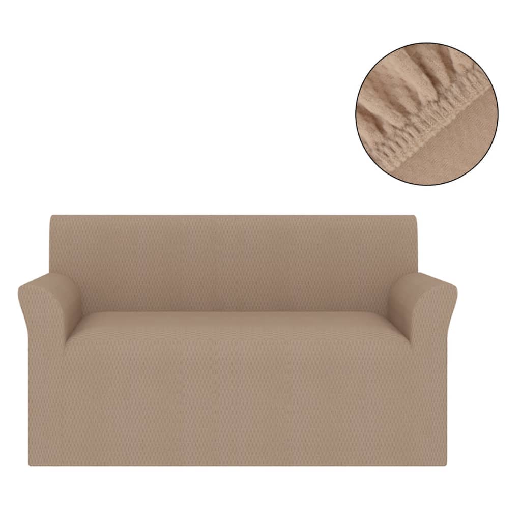 Meubelhoes Voor Bank Stretch Piqué Beige