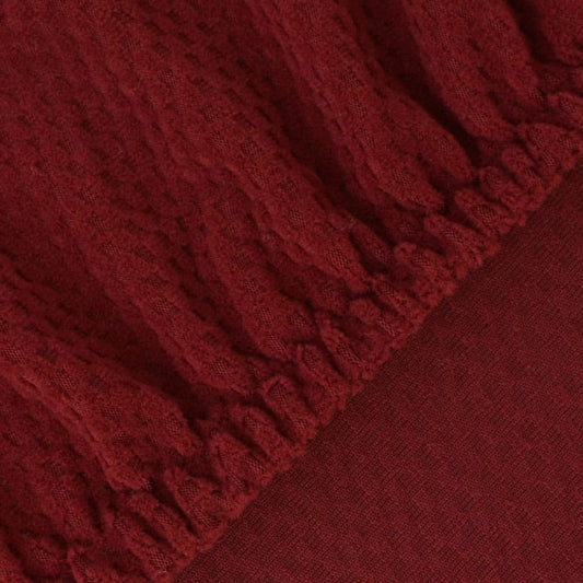 Meubelhoes Voor Fauteuil Stretch Piqué Bordeauxrood