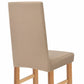 Meubelhoes Voor Stoel Stretch Piqué Beige 4 St